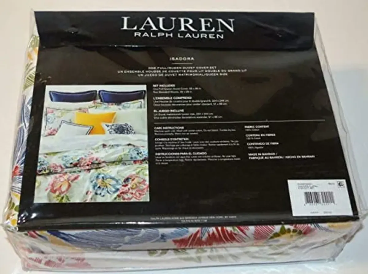 Ralph Lauren Lauren Isadora Floral Full/Queen 3 p Duvet Cover Set red Blue White