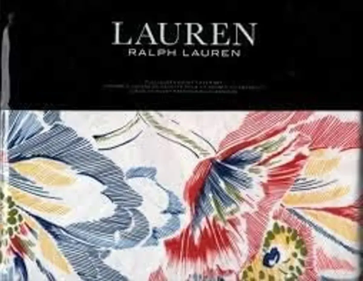 Ralph Lauren Lauren Isadora Floral Full/Queen 3 p Duvet Cover Set red Blue White