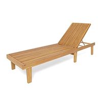 Christopher Knight Home Addisyn Outdoor Wooden Chaise Lounge, Teak Finish