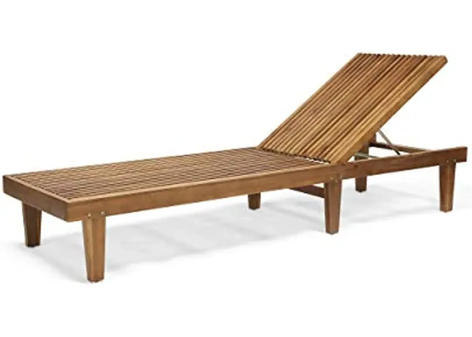 Christopher Knight Home Addisyn Outdoor Wooden Chaise Lounge, Teak Finish