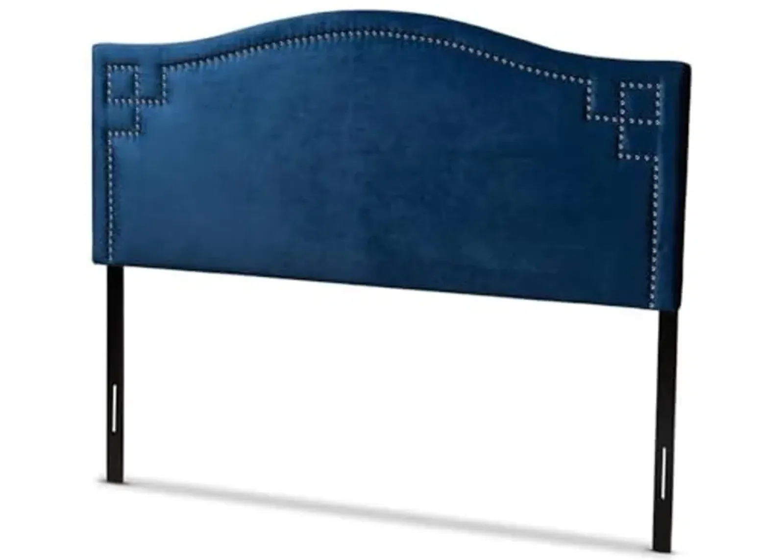 Baxton Studio Aubrey Velvet and Wood Full Headboard in Royal Blue