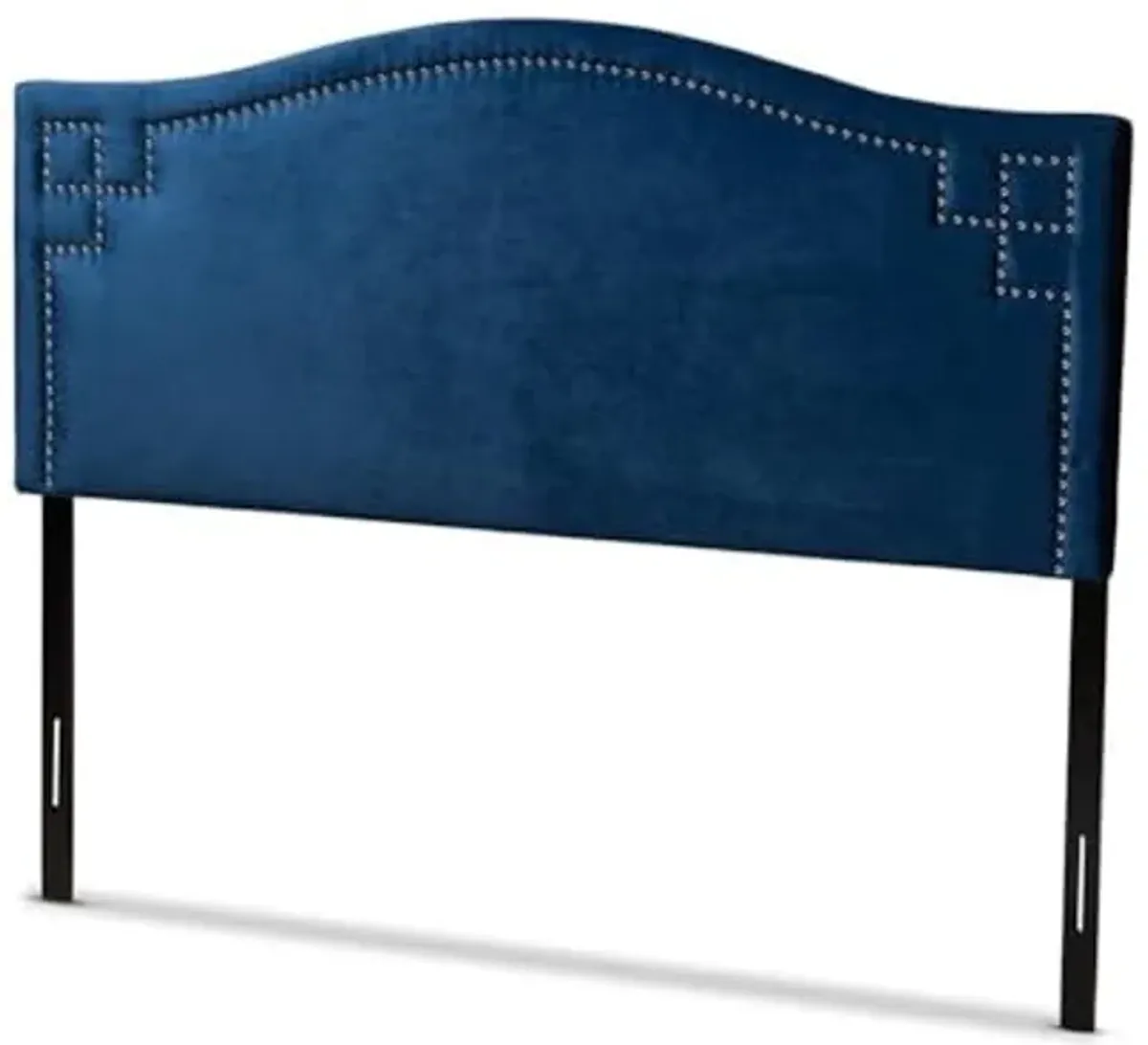 Baxton Studio Aubrey Velvet and Wood Full Headboard in Royal Blue