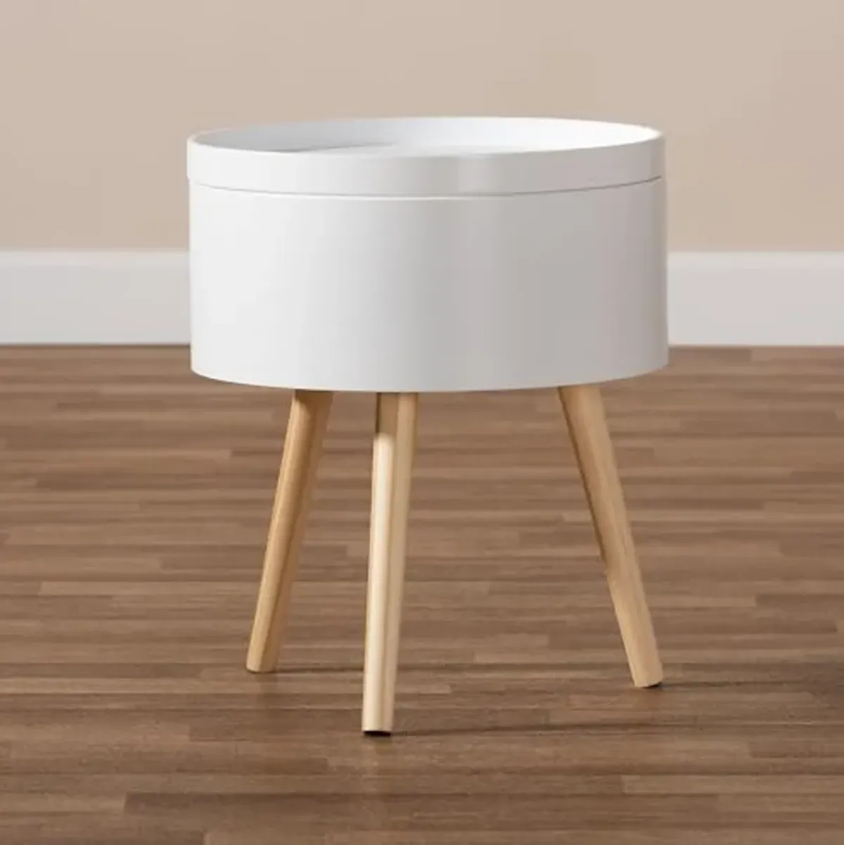 Baxton Studio Jessen 15-inch W x 15-inch D End Table, White (154-9048-HiT)