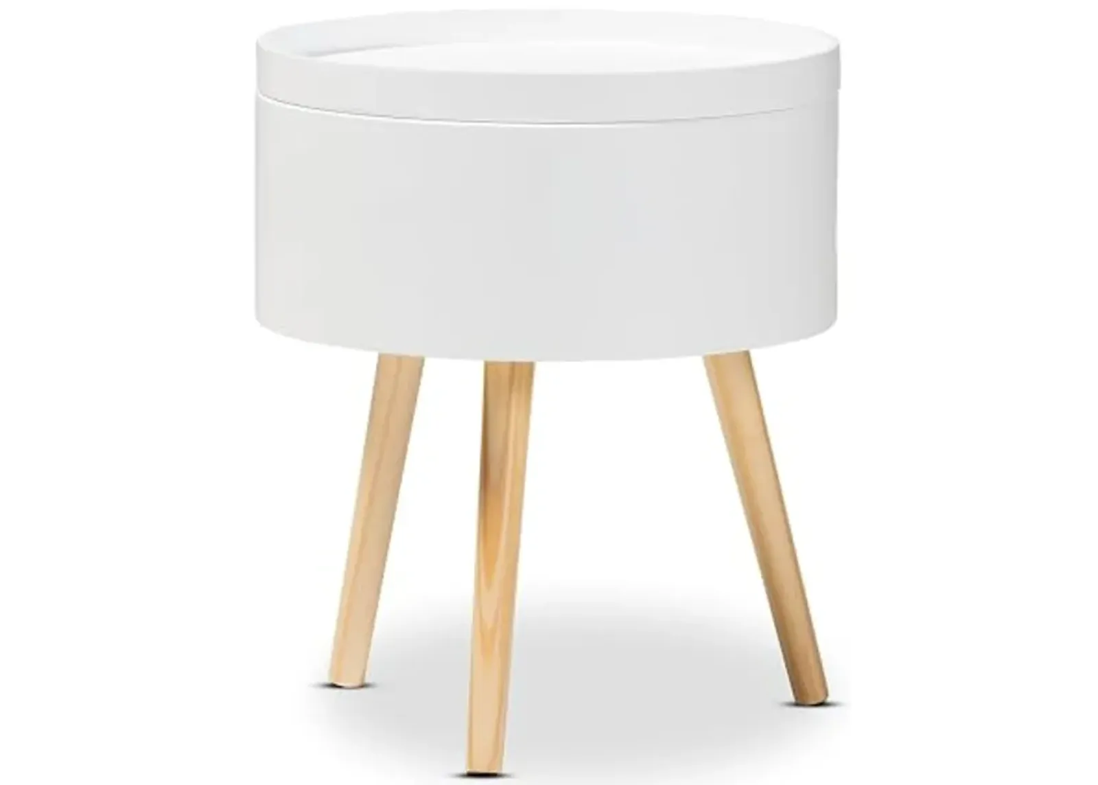 Baxton Studio Jessen 15-inch W x 15-inch D End Table, White (154-9048-HiT)