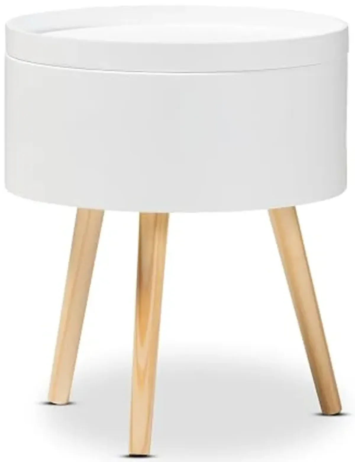 Baxton Studio Jessen 15-inch W x 15-inch D End Table, White (154-9048-HiT)