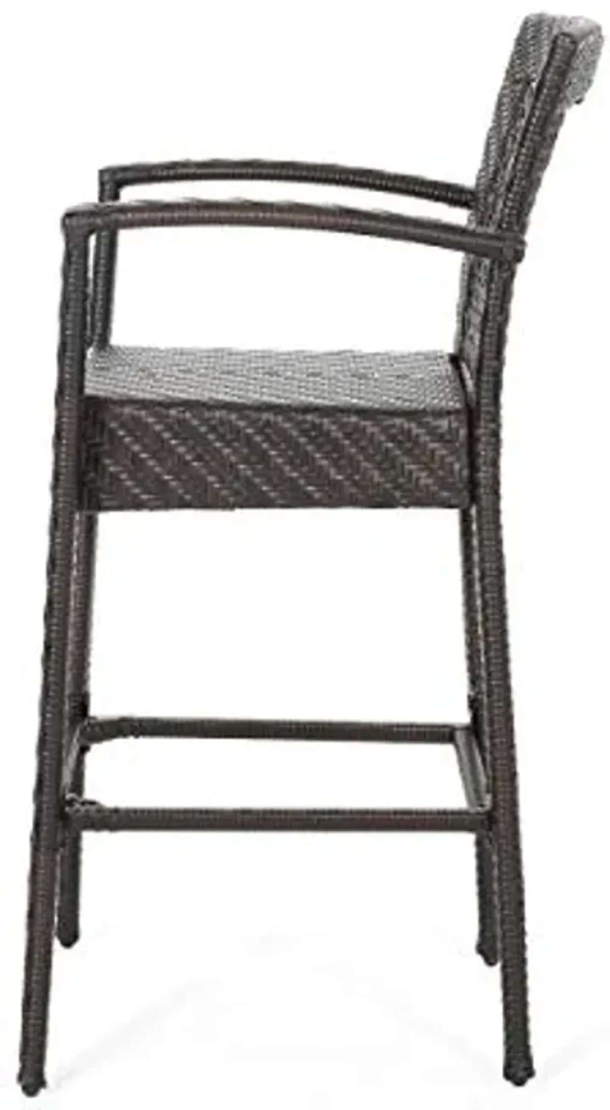 Christopher Knight Home Megan Outdoor 46" Wicker Barstool (Set of 2), Multi Brown Finish