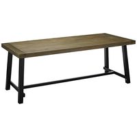 Christopher Knight Home Beau Outdoor Eight Seater Wooden Dining Table, Gray and Black Finish