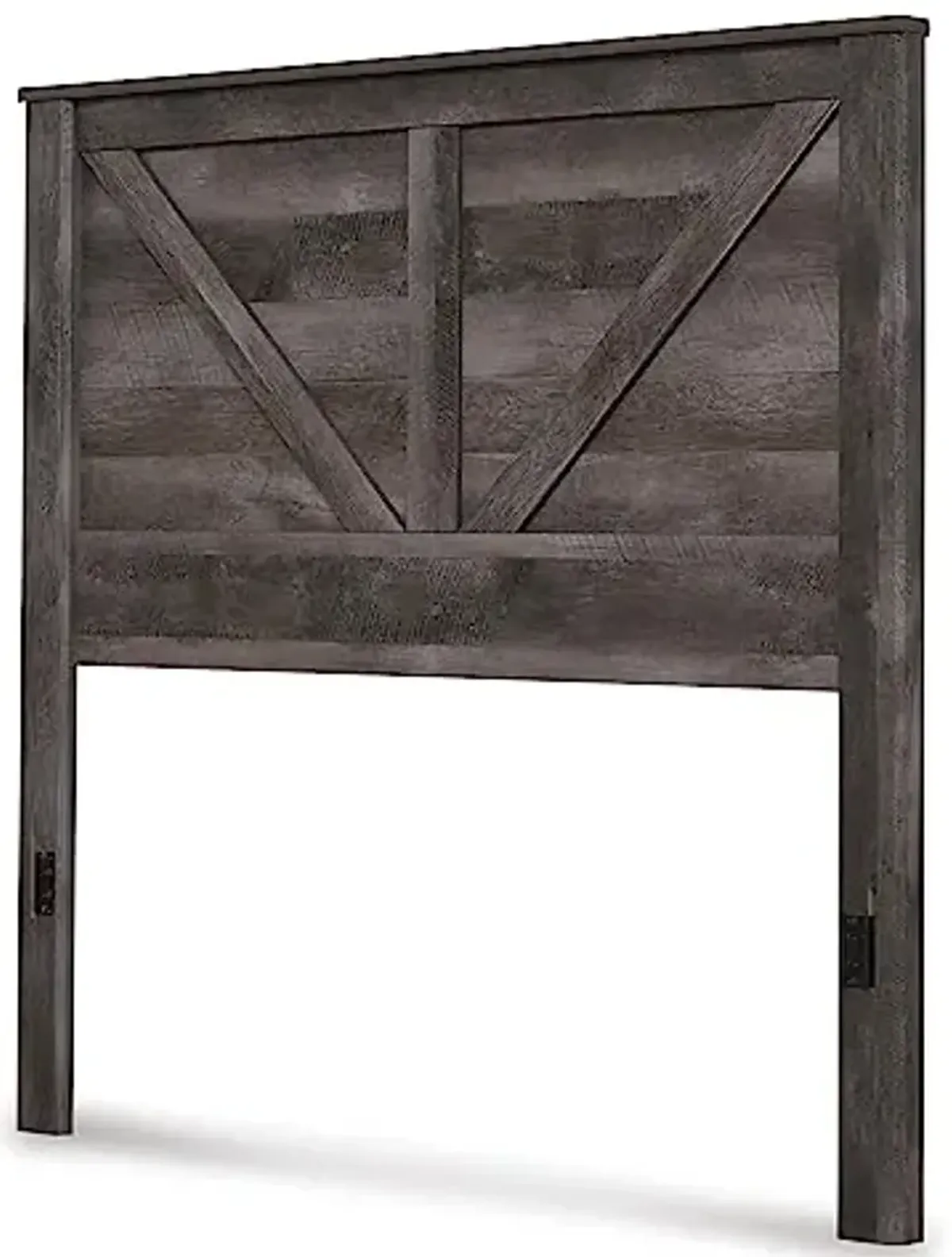 Signature Design by Ashley Wynnlow Rustic Queen Crossbuck Panel Headboard, Weathered Gray