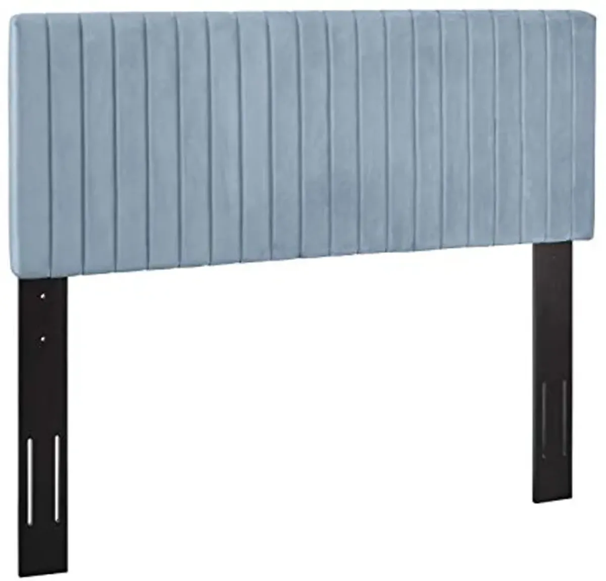 Modway Keira Channel Tufted Performance Velvet Upholstered Full / Queen Headboard in Light Blue