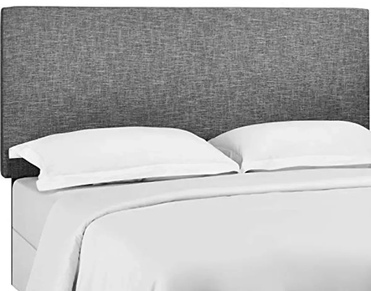 Modway Taylor Full/Queen Upholstered Linen Fabric Headboard, Light Gray