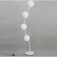 Floor Lamp Modern Simple Stylish Living Room Bedroom with Creative Bedside lamp American LED Eye Protection Vertical Lamps (Color : White)
