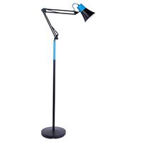 Floor Lamp Simple Living Room Bedroom Piano Reading Metal Dimming Bedside Lamp Study Vertical Table Lamp (Color : Blue)