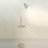 Floor Lamp Coffee Table Fashion Creative American Living Room Bedroom Bedside Lamp Study to Learn Reading Lamp LED (Color : White)