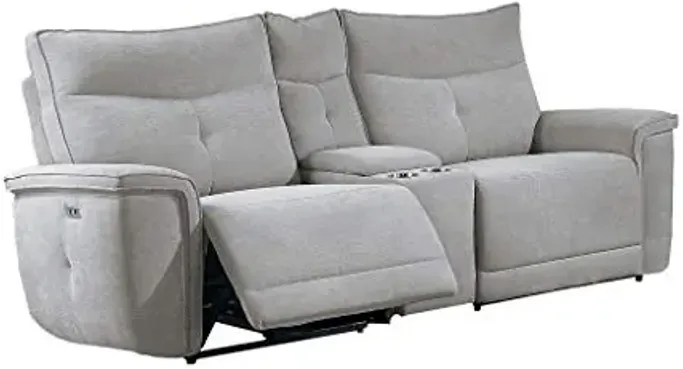 Homelegance 93" Power Double Reclining Loveseat, Gray