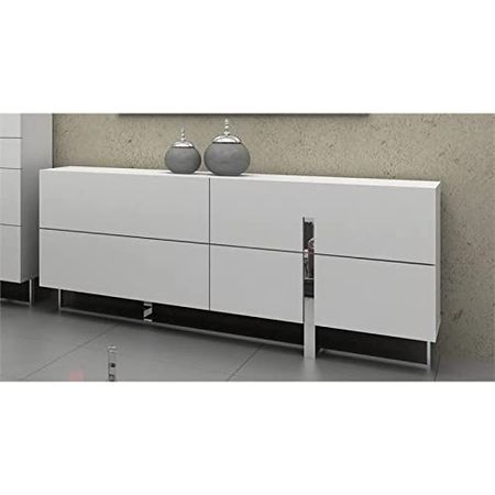 VIG Furniture Modrest Voco 4-Drawer Silent Gliding Modern MDF Wood Bedroom Dresser in White