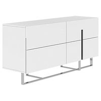 VIG Furniture Modrest Voco 4-Drawer Silent Gliding Modern MDF Wood Bedroom Dresser in White