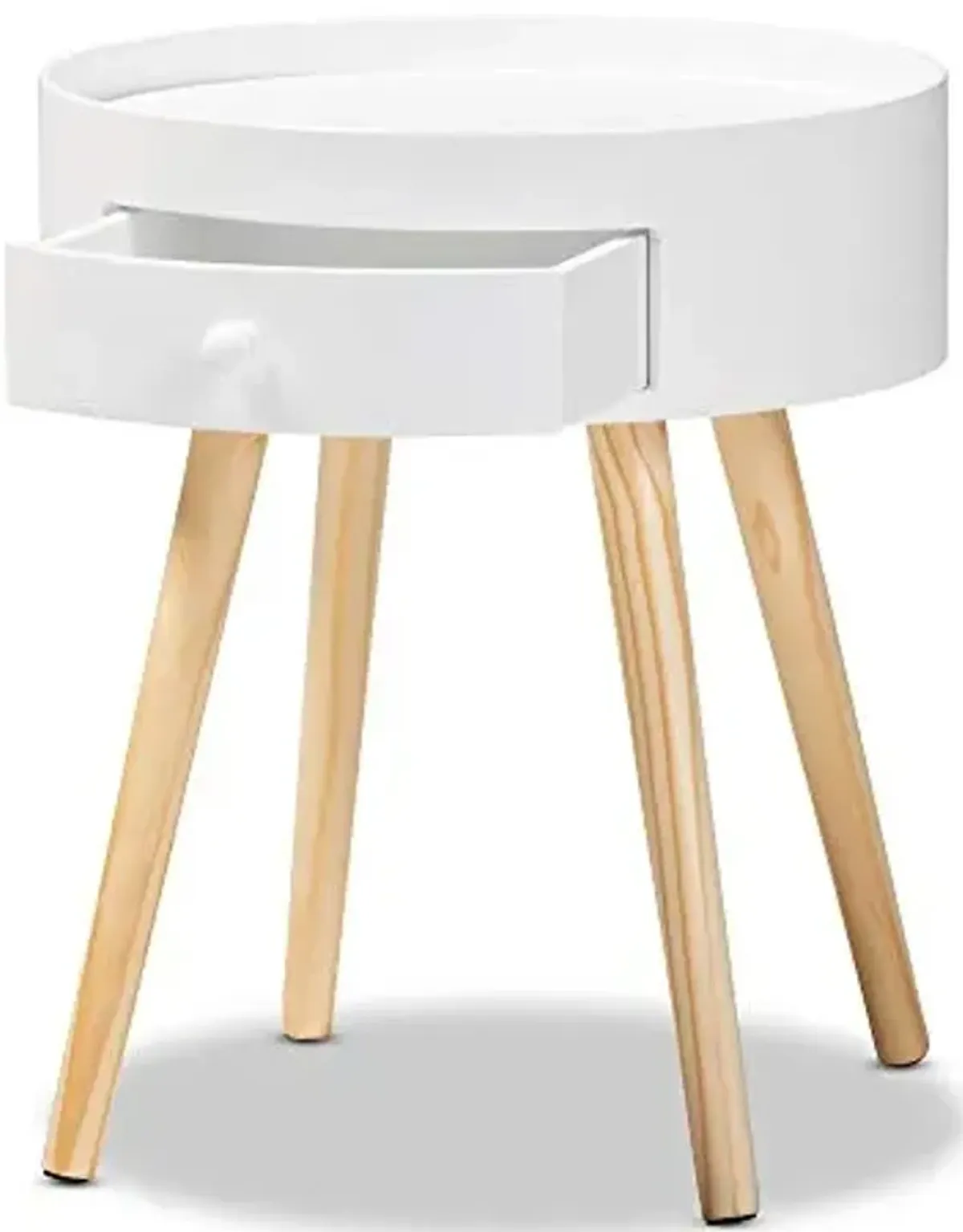 Baxton Studio Nightstands, One Size, White