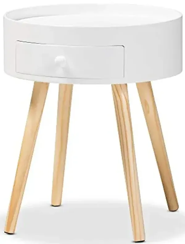Baxton Studio Nightstands, One Size, White