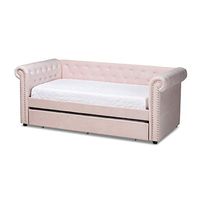 Baxton Studio Daybeds, Twin, Light Pink