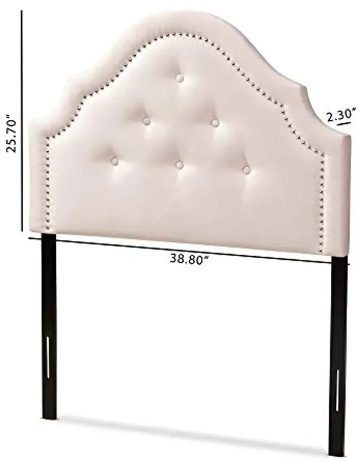 Baxton Studio Headboards, Twin, Light Pink