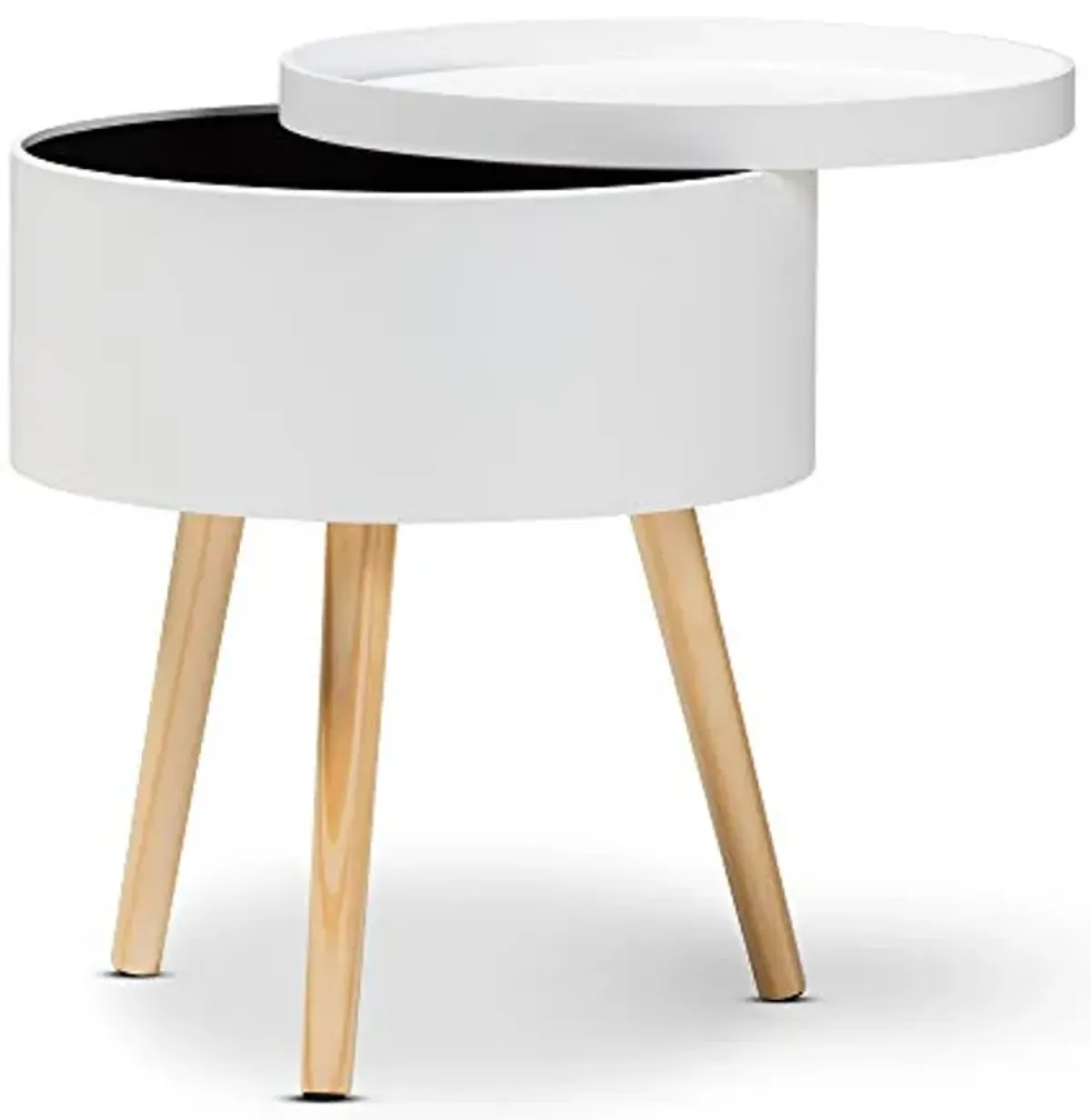 Baxton Studio Nightstands, One Size, White