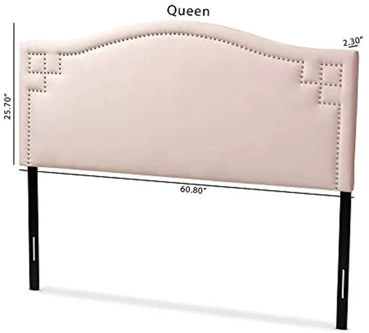 Baxton Studio Headboards, Queen, Light Pink