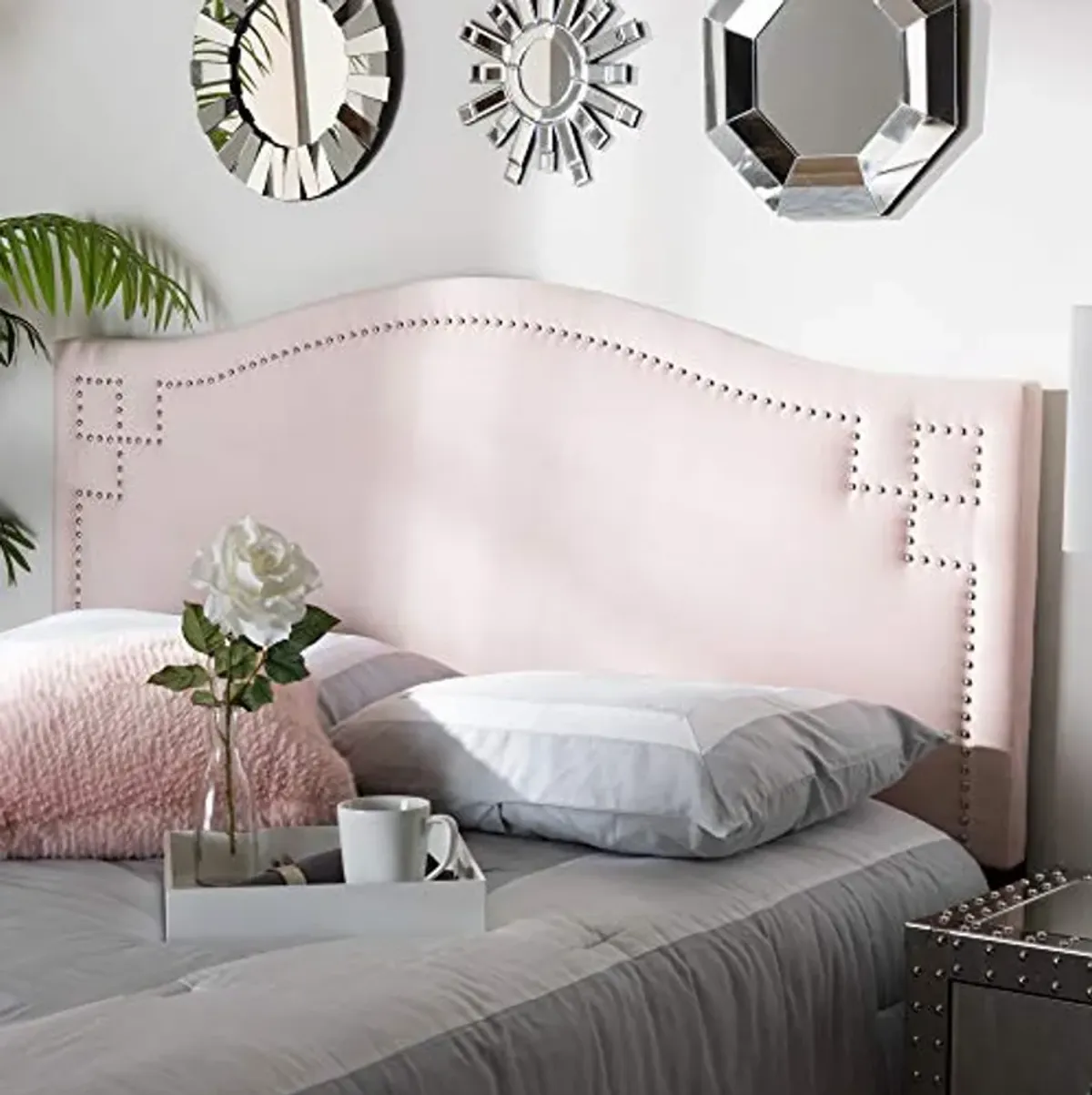 Baxton Studio Headboards, Queen, Light Pink