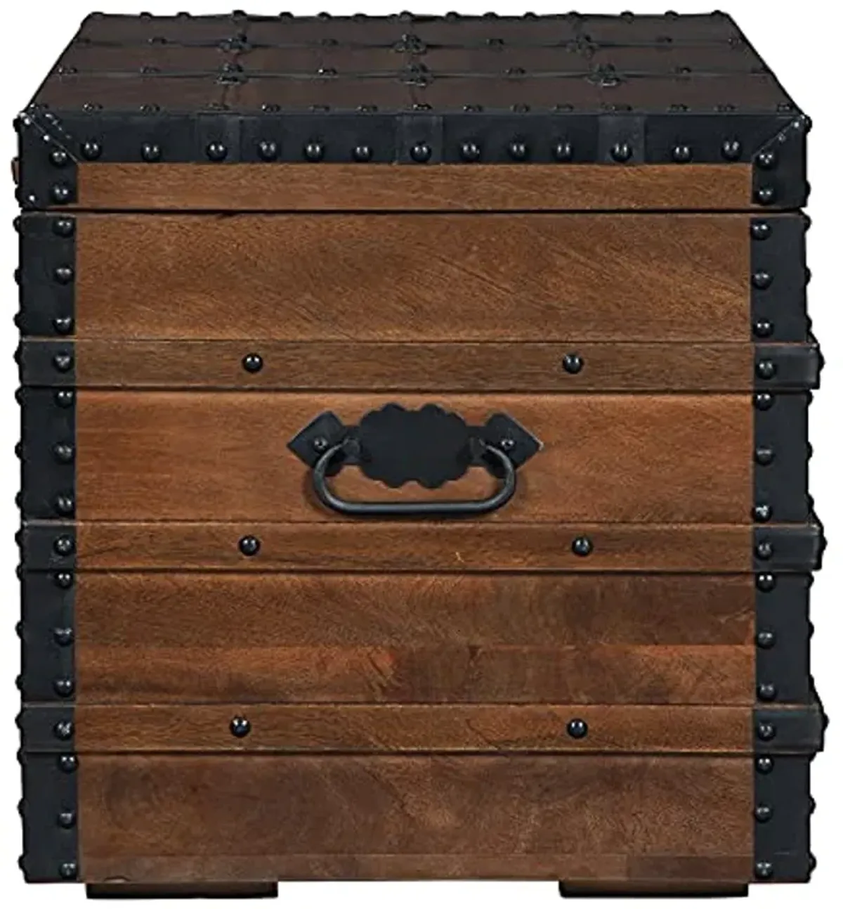 Signature Design by Ashley Kettleby Vintage Wood Storage Trunk or Coffee Table with Lift Top 19", Brown