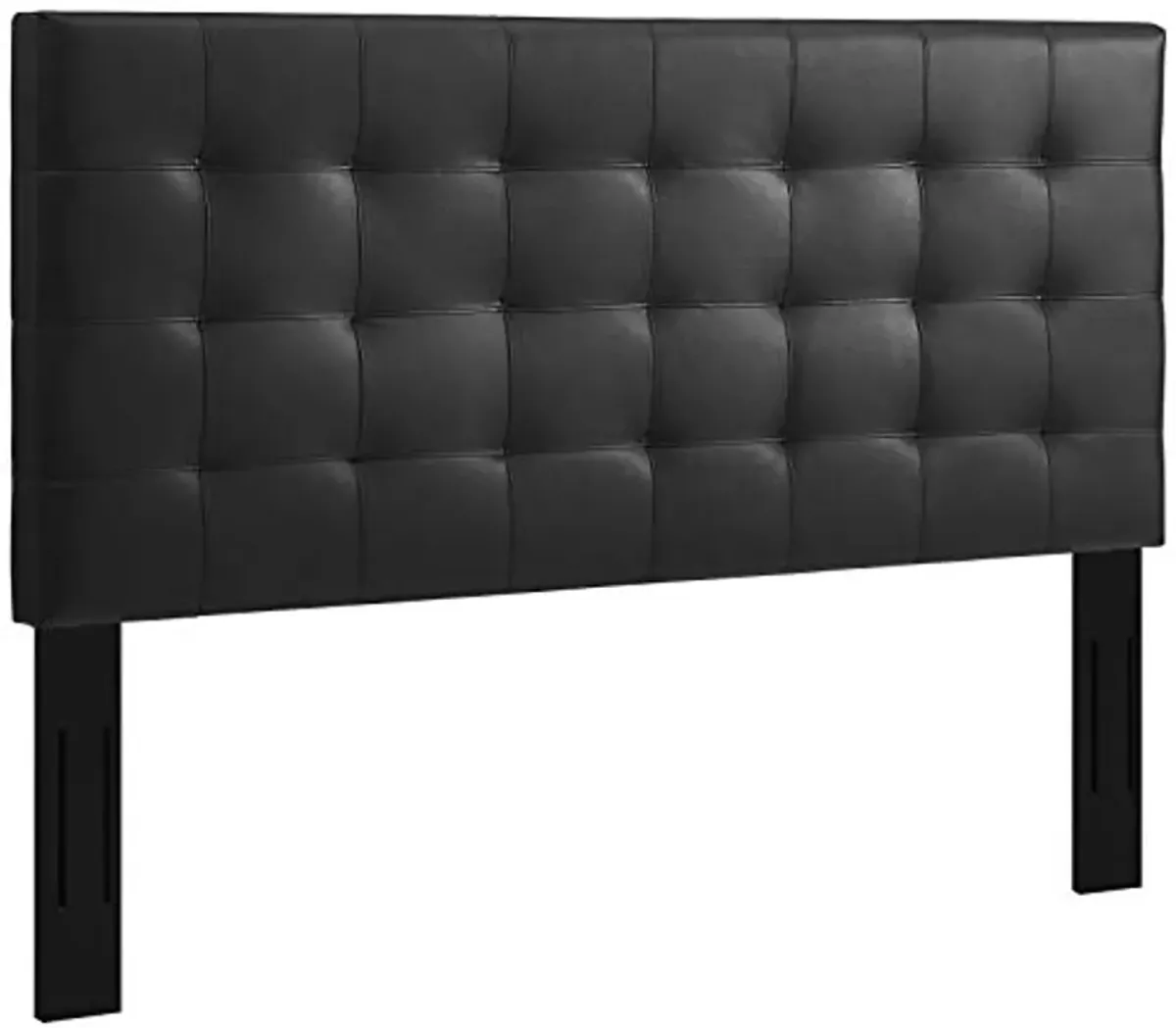 Modway Paisley Upholstered Tufted Faux Leather Full / Queen Headboard Size in Black