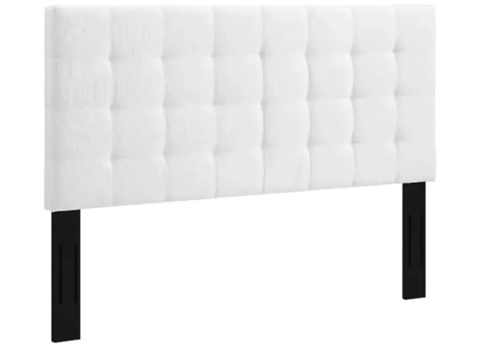 Modway Paisley Upholstered Tufted Linen Fabric Full / Queen Headboard Size in White