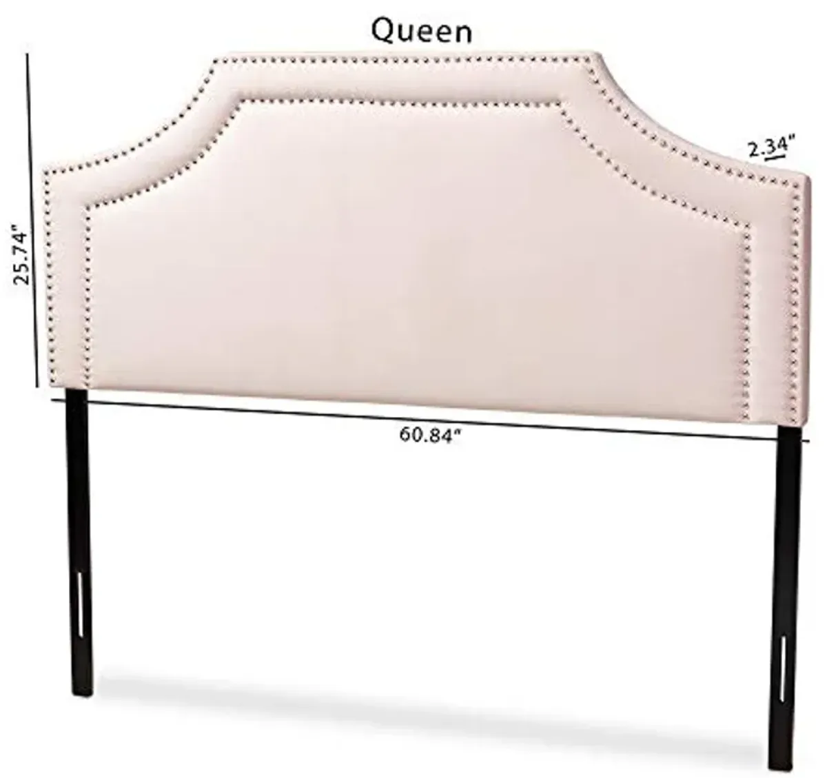 Baxton Studio Headboards, Queen, Light Pink