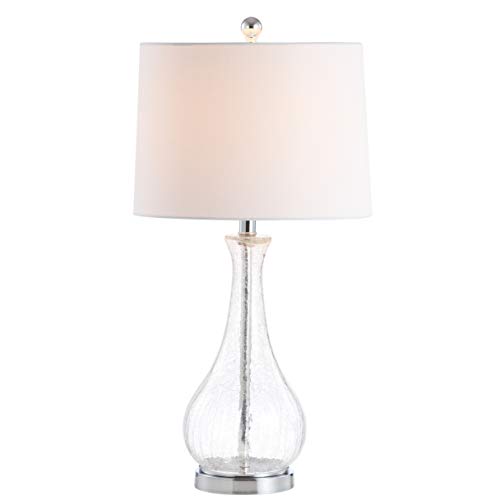 Safavieh Lighting Collection Finnley Clear/ Chrome 28-inch Bedroom ...