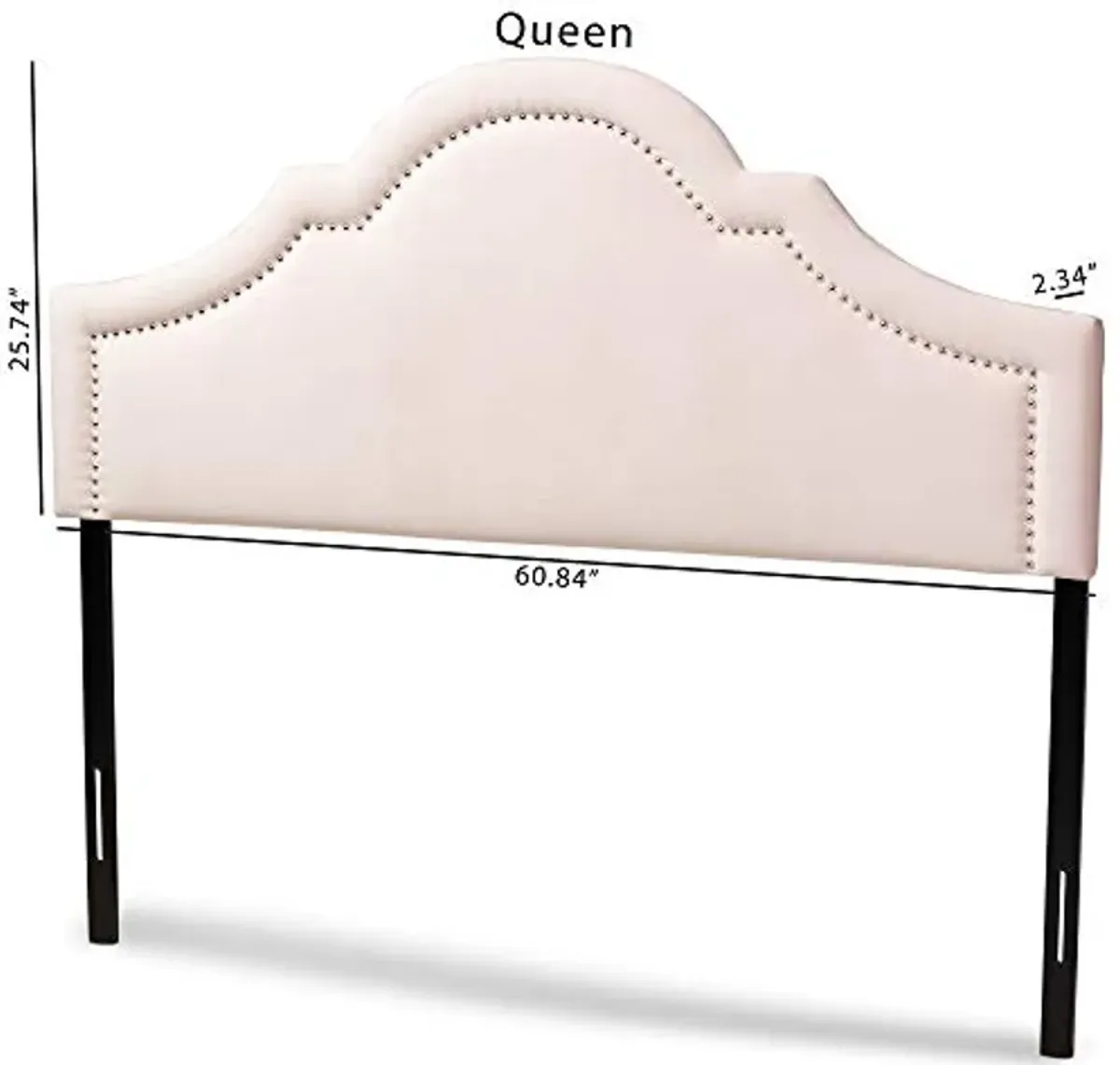 Baxton Studio Headboards, Queen, Light Pink