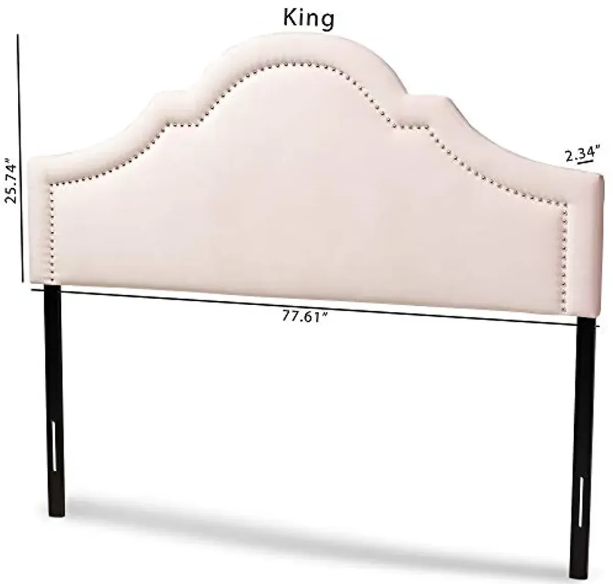 Baxton Studio Headboards, Queen, Light Pink