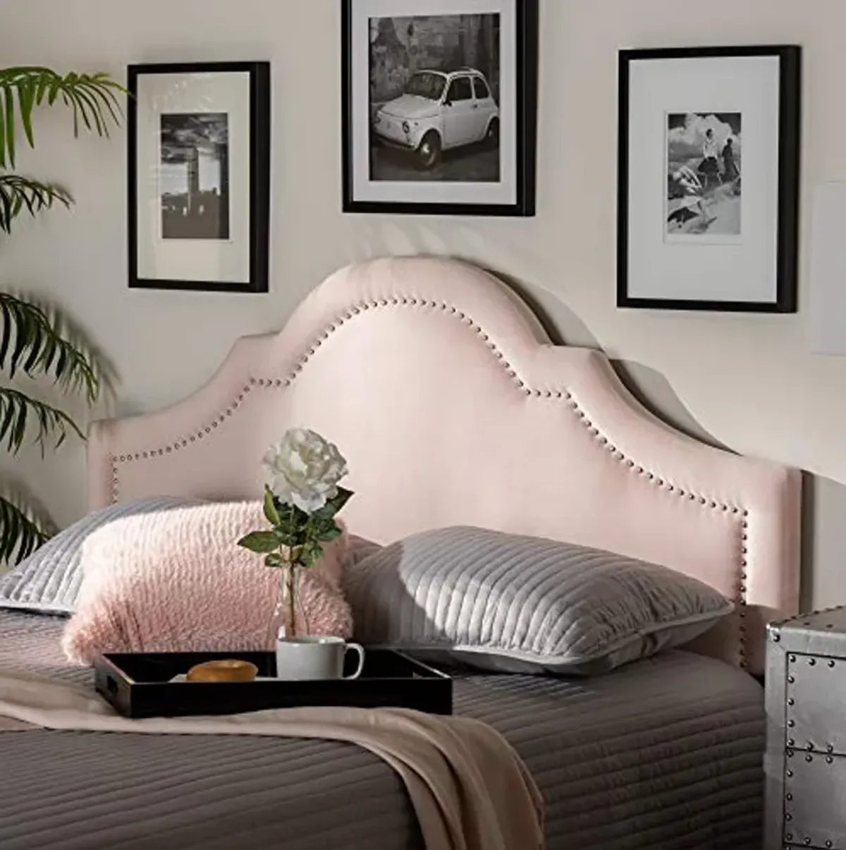 Baxton Studio Headboards, Queen, Light Pink