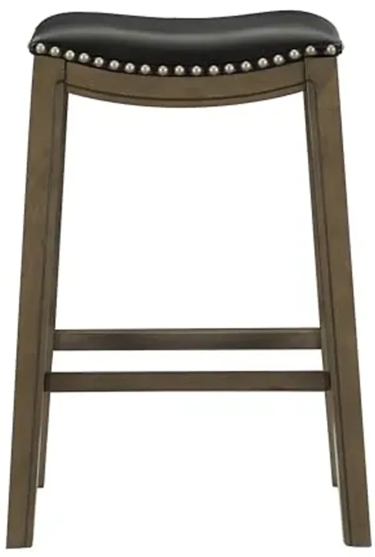 Homelegance Ordway Solid Wood Bar Stools - Saddle Bar Height Stools for Transitional Dining, Table Height Seating for Versatile Seating Options, Perfect for Casual Entertaining Spaces, 30"SH, Black