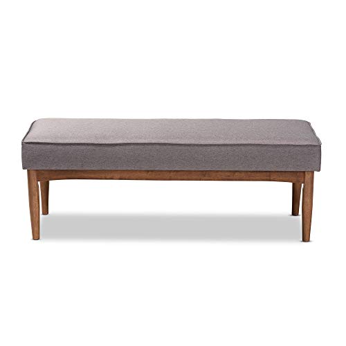 Baxton Studio Arvid MidCentury Modern Gray Fabric Upholstered Wood