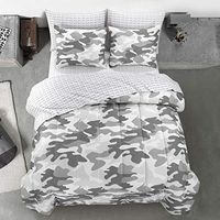 Heritage Kids - DK687855 Camouflage Comforter Set, Twin, Grey