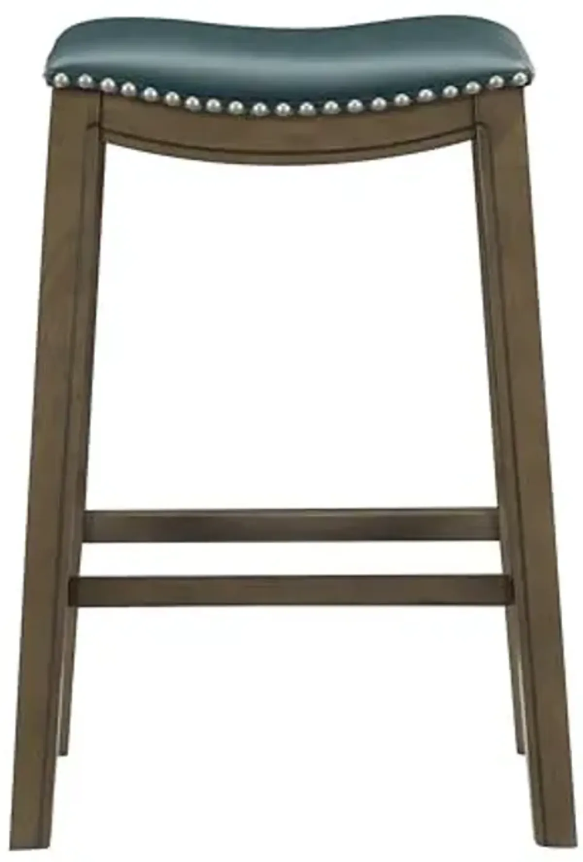Homelegance Ordway Solid Wood Bar Stools - Saddle Bar Height Stools for Transitional Dining, Table Height Seating for Versatile Seating Options, Perfect for Casual Entertaining Spaces, 30"SH, Green
