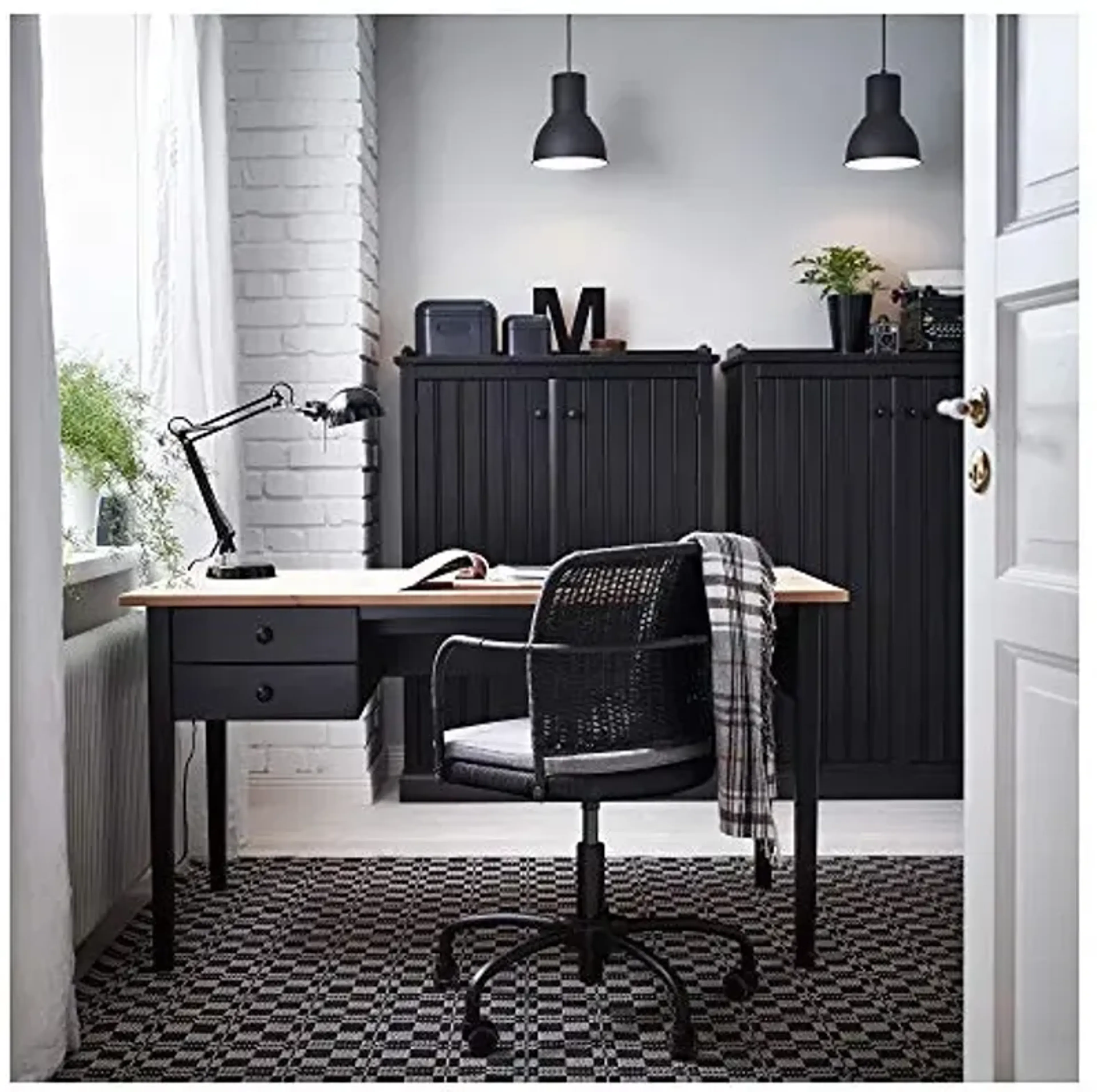 Ikea Arkelstorp Desk Black Amazon | Furniture.com