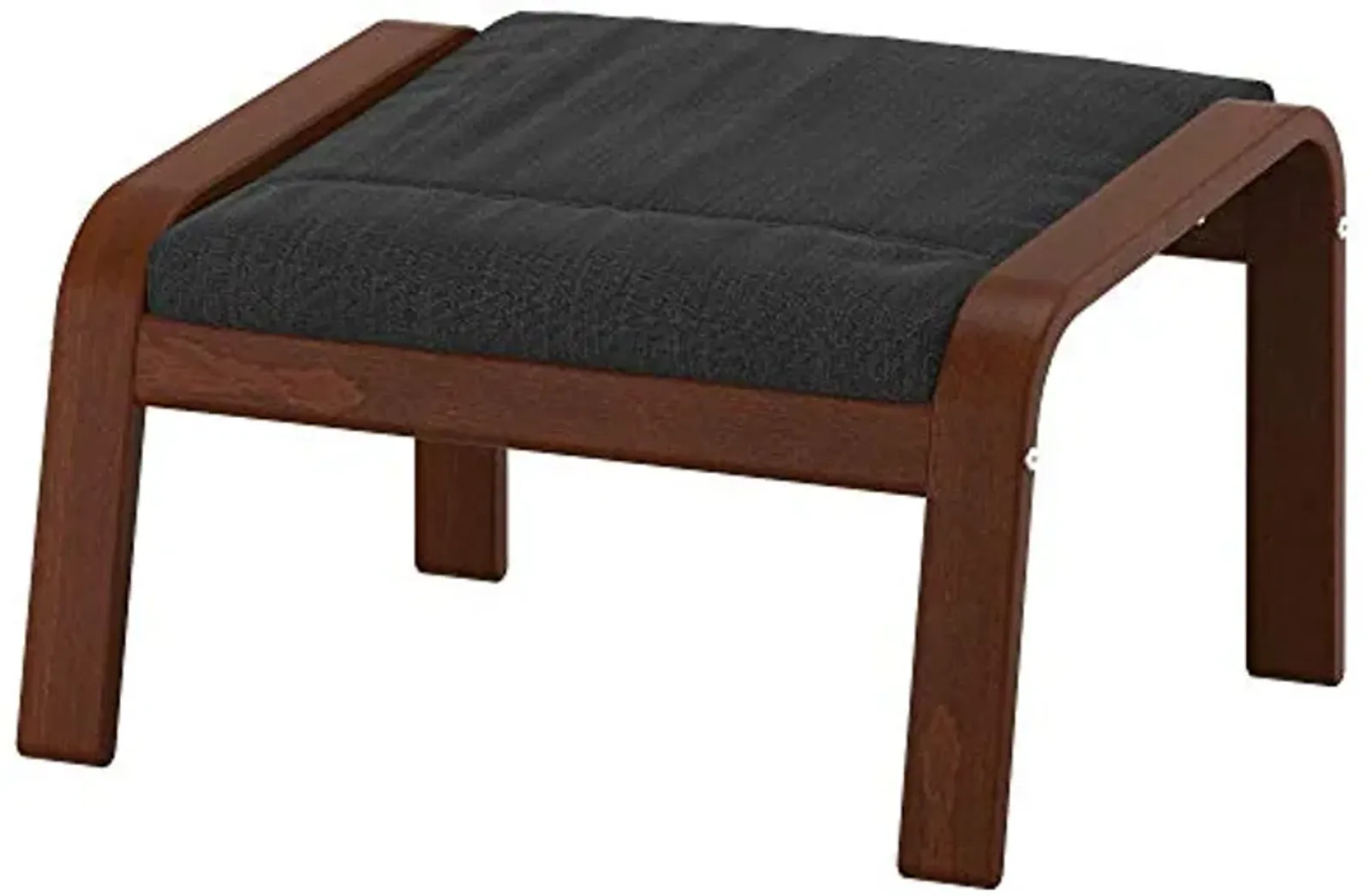 IKEA Poäng Ottoman, Medium Brown, Hillared Anthracite