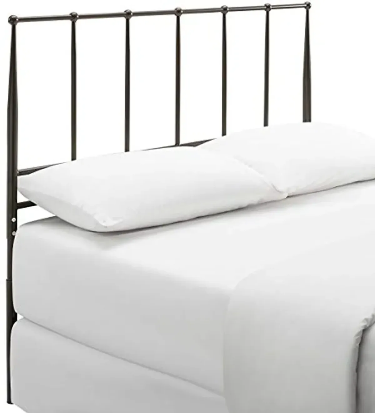 Modway Kiana Stainless Steel Metal Queen Headboard in Brown