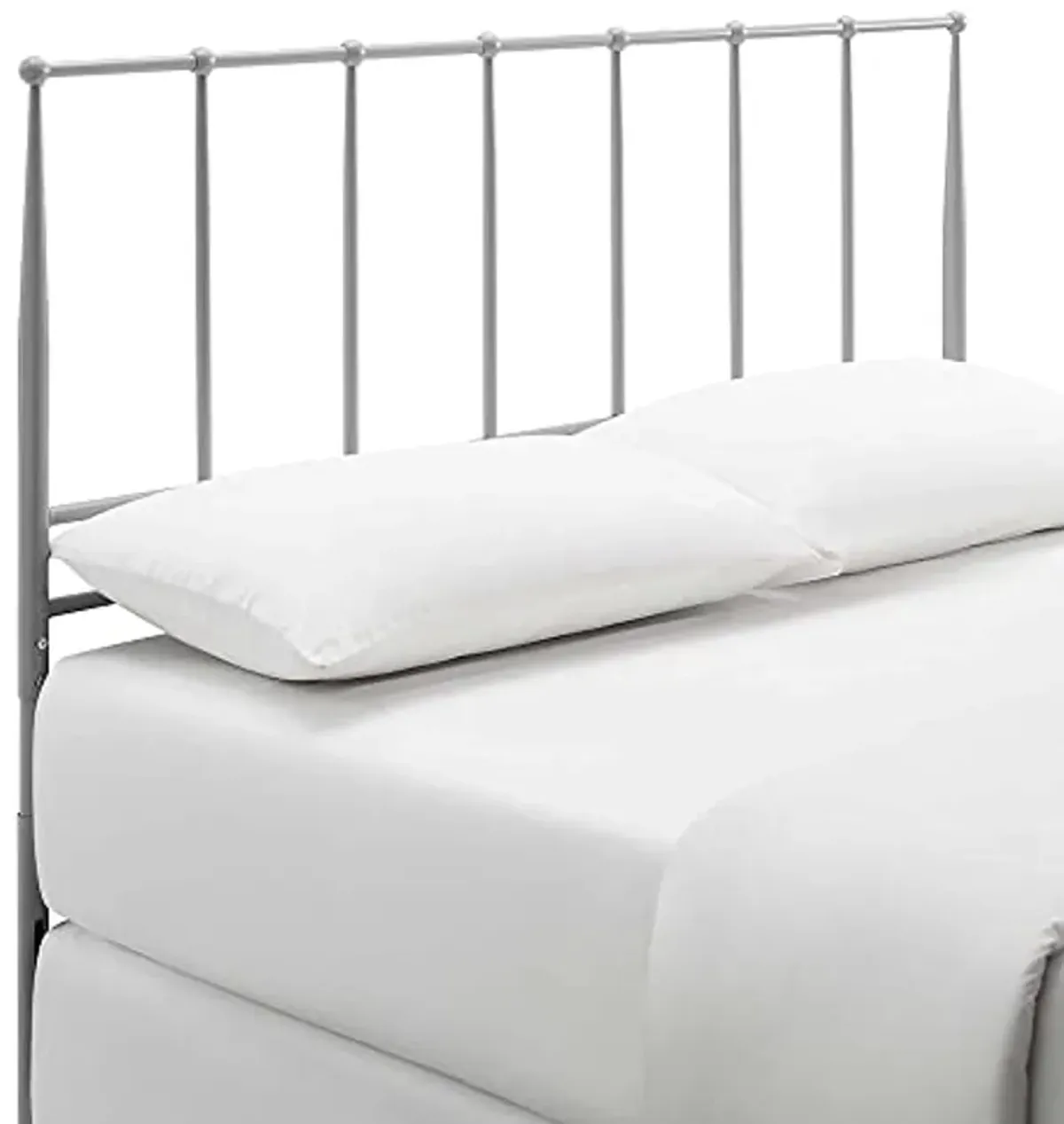 Modway Kiana Stainless Steel Metal Full Headboard in Gray