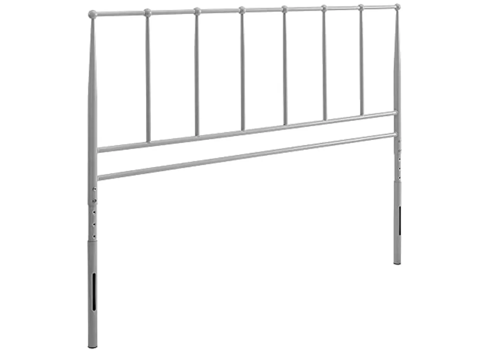 Modway Kiana Stainless Steel Metal Full Headboard in Gray