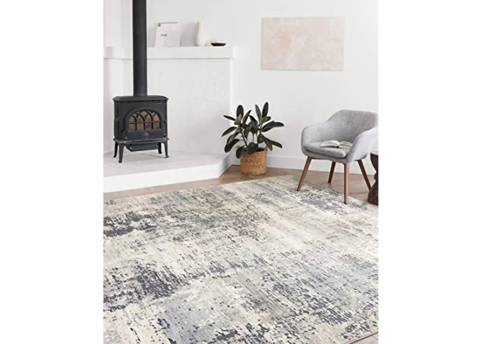 Loloi II Lucia Collection LUC-06 Granite 4'-0" x 5'-7" Accent Rug