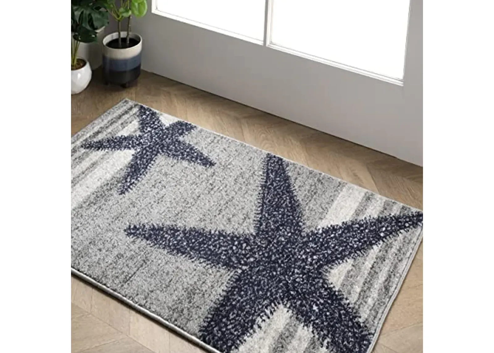 nuLOOM Thomas Paul Starfish and Striped Accent Rug, 2x4, Grey