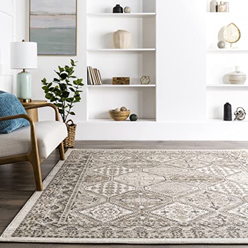 nuLOOM Becca Vintage Tile Area Rug, 4' x 6', Beige