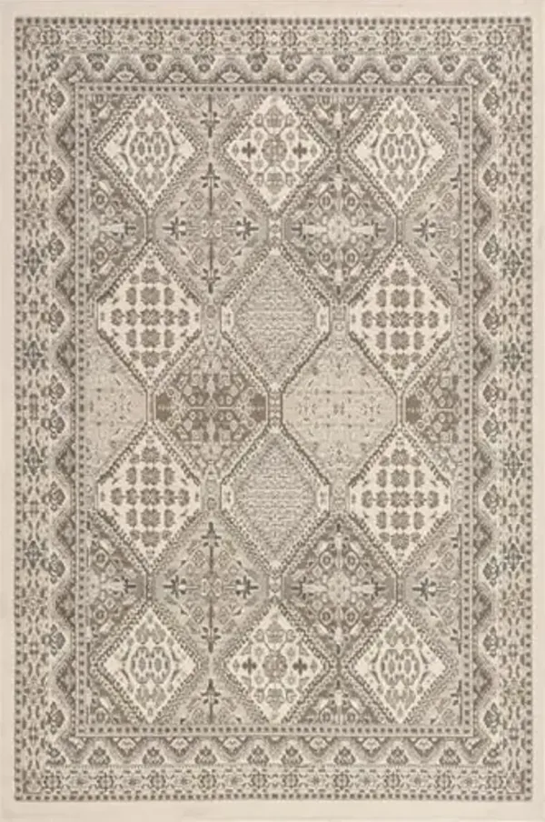 nuLOOM 4x6 Becca Traditional Tiled Area Rug, Beige, Faded Transitional Design, Stain Resistant, For Bedroom, Dining Room, Living Room, Hallway, Office, Kitchen, Entryway
