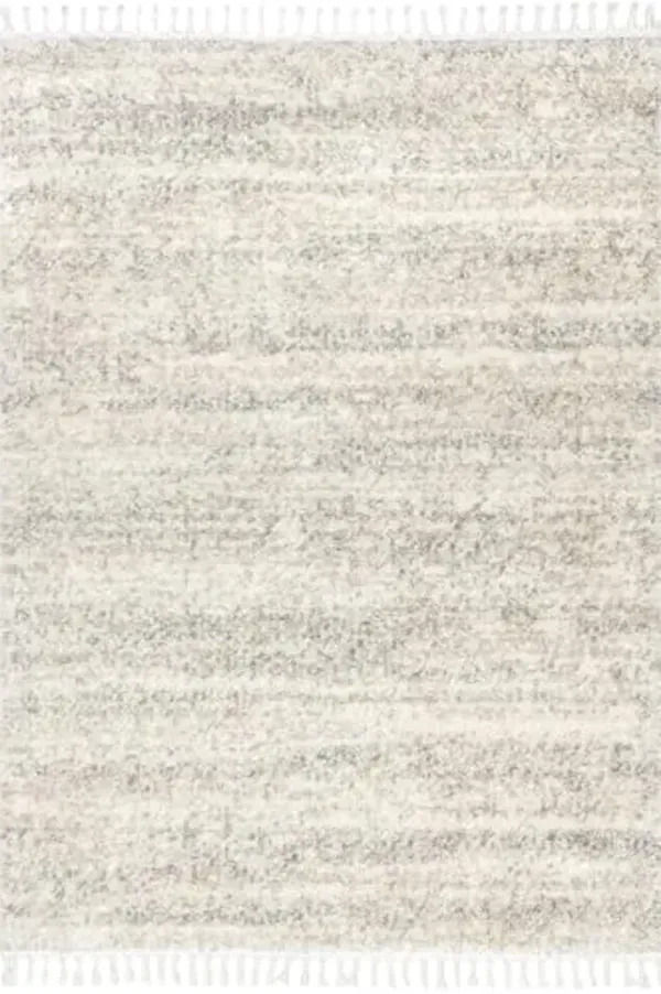 nuLOOM Brooke Shag Tasseled Area Rug - 10x14 Shag Area Rug Casual Ivory Rugs for Living Room Bedroom Dining Room Nursery