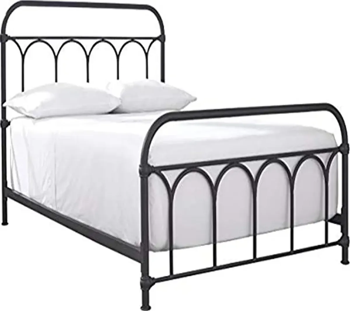 Signature Design by Ashley Nashburg Industrial Farmhouse Metal Bed, Full, Matte Black